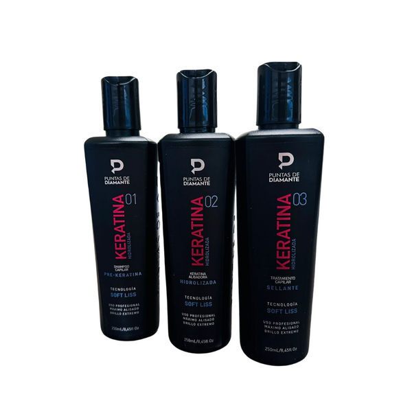 Keratin Diamond Tips Soft Liss Technology Without Formol 3 Steps [250ml]