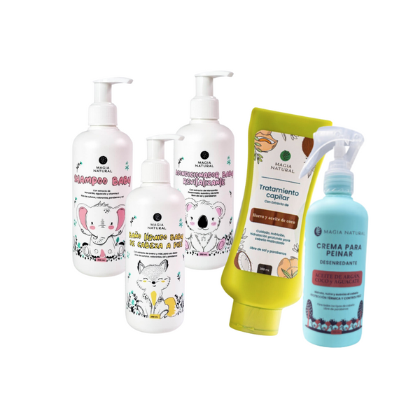 Set Multipack Cuidado Capilar Niños Magia Natural Crecimiento y Fortalecimiento